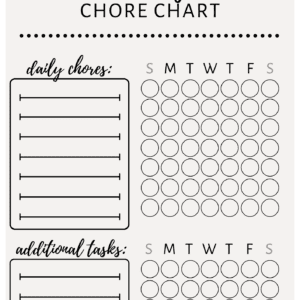 Balanced Mothering Chore Chart