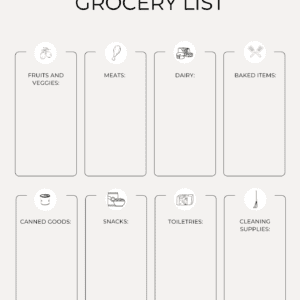 Balanced Mothering Grocery List